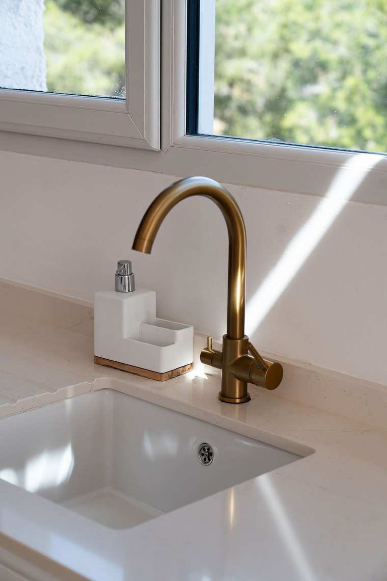 Brass and stone