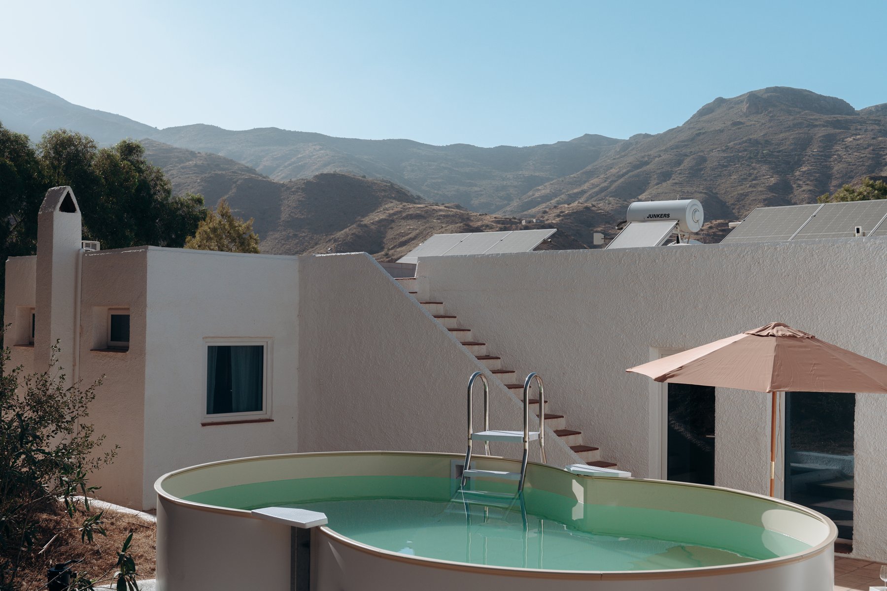 The pool in the courtyard at Alma Azul
